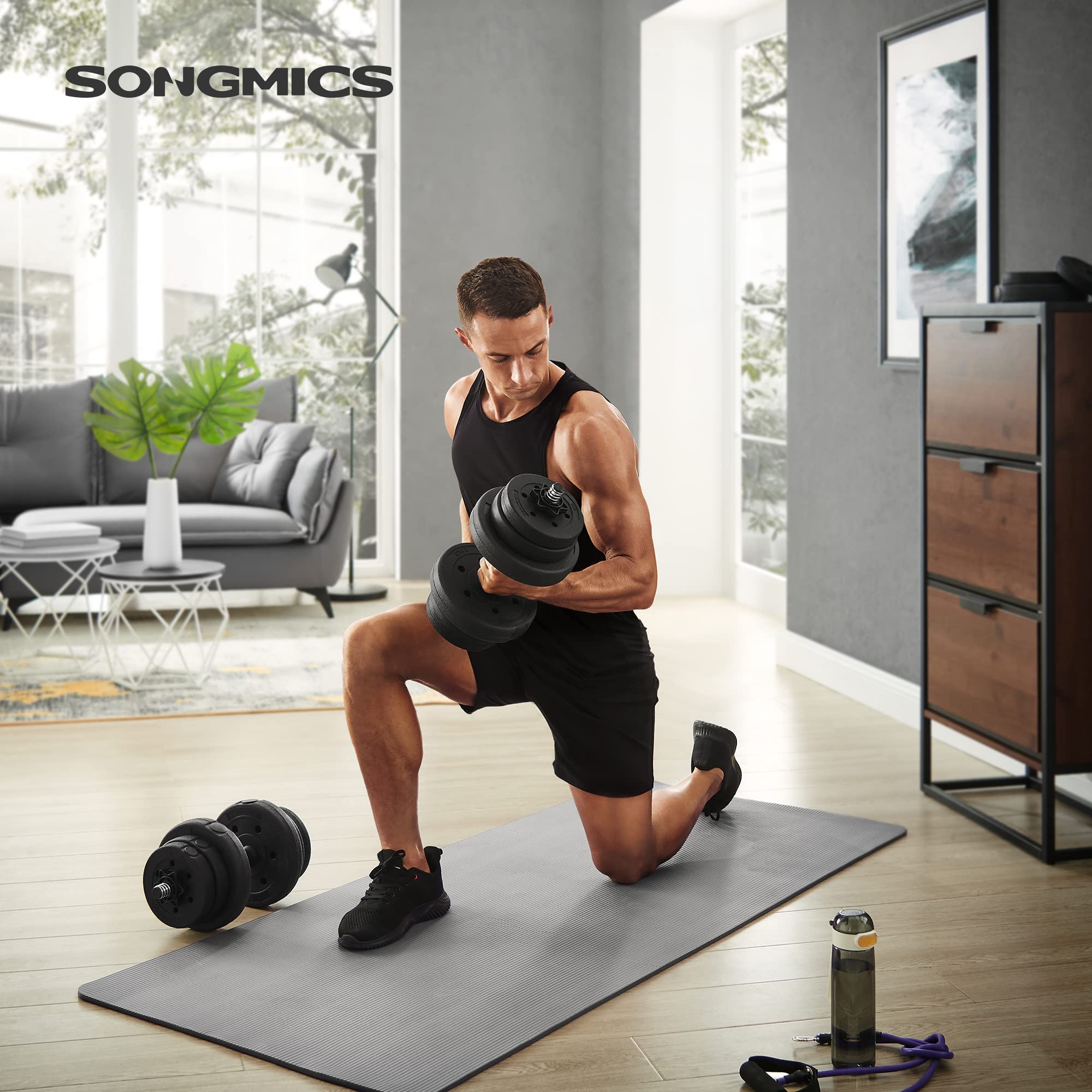 Songmics set manubri regolabili 20 kg