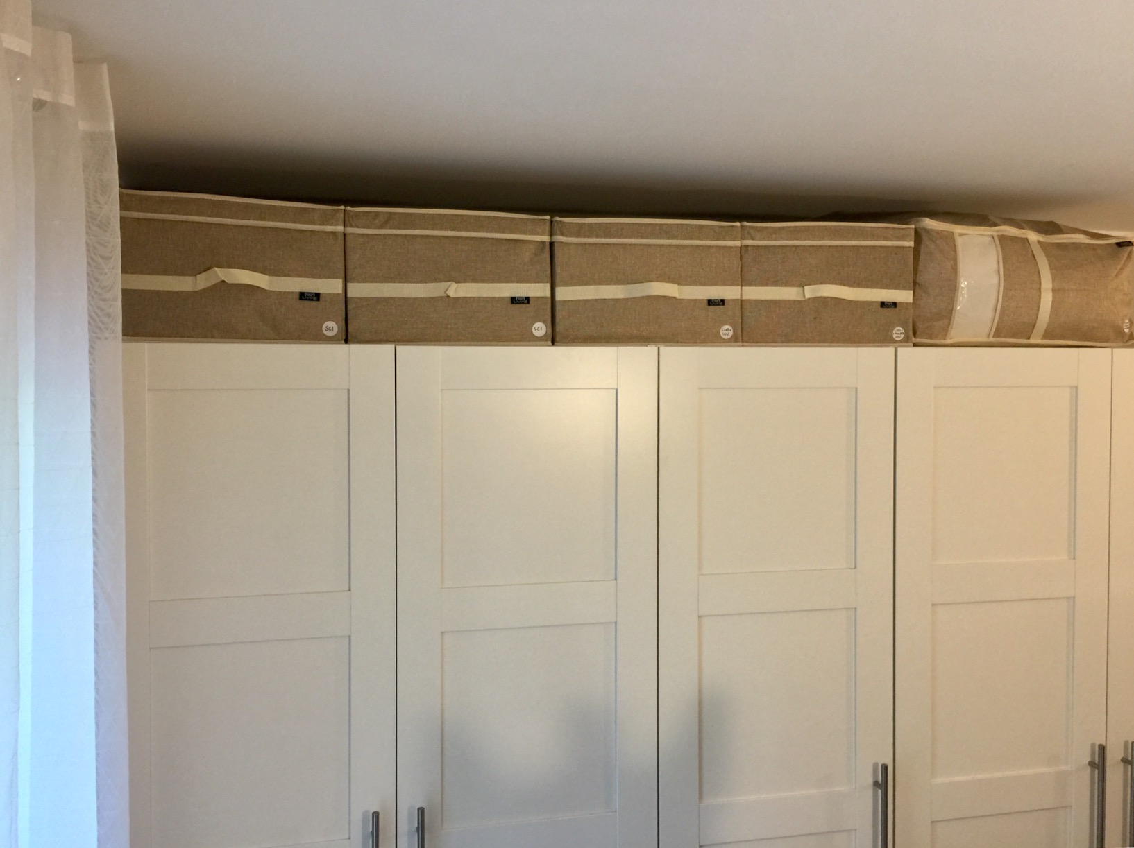 Domopak Living 915100 Scatola Armadio L Beige Effetto Lino