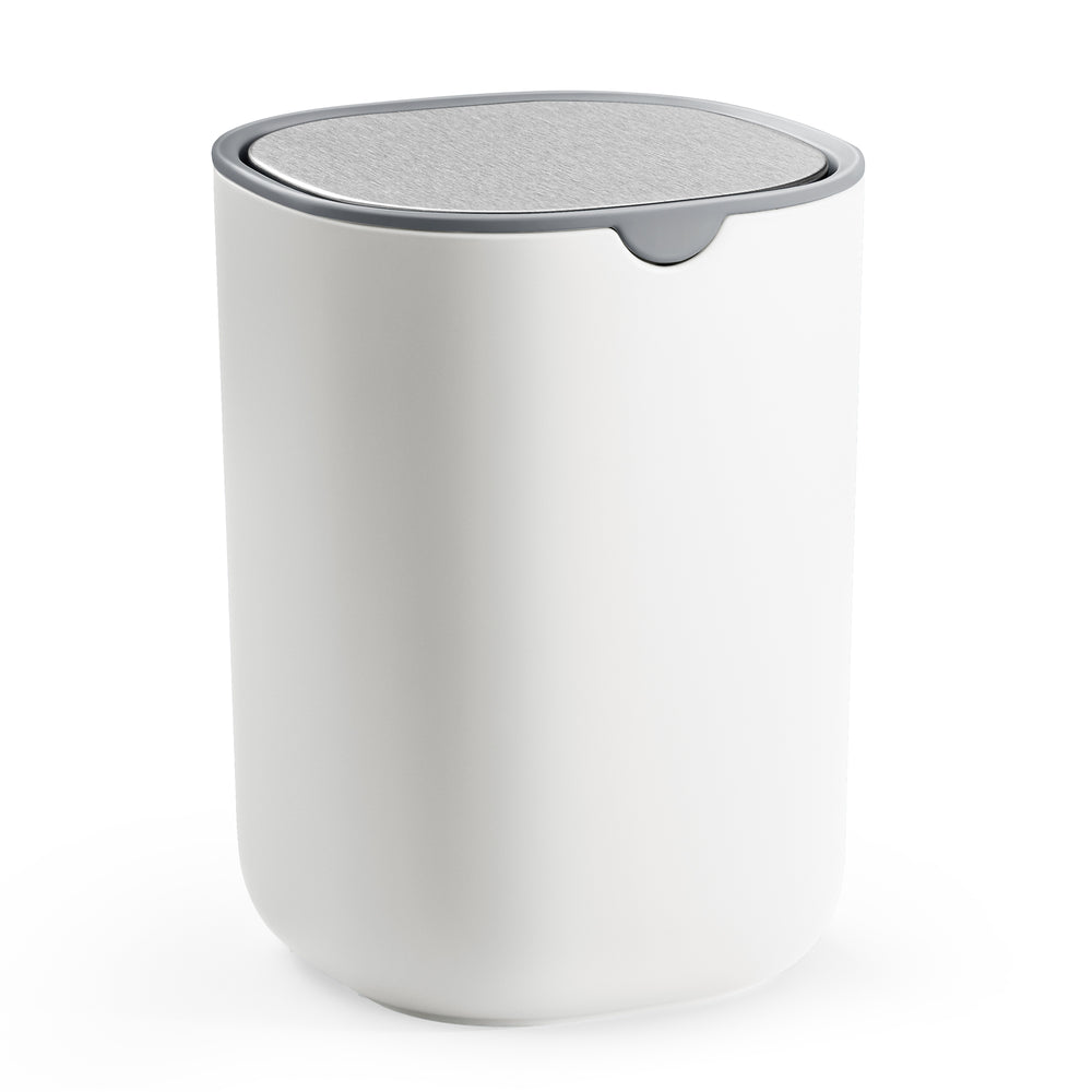 Songmics ULTB150W101 mini cestino bianco 1 L con coperchio