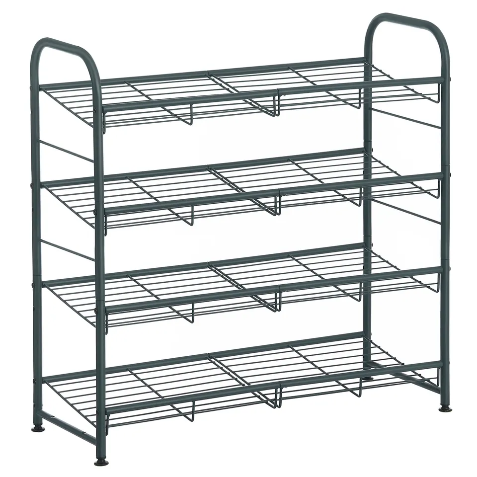 Songmics LMR067G01 scarpiera grigia 4 ripiani 68,5 cm acciaio
