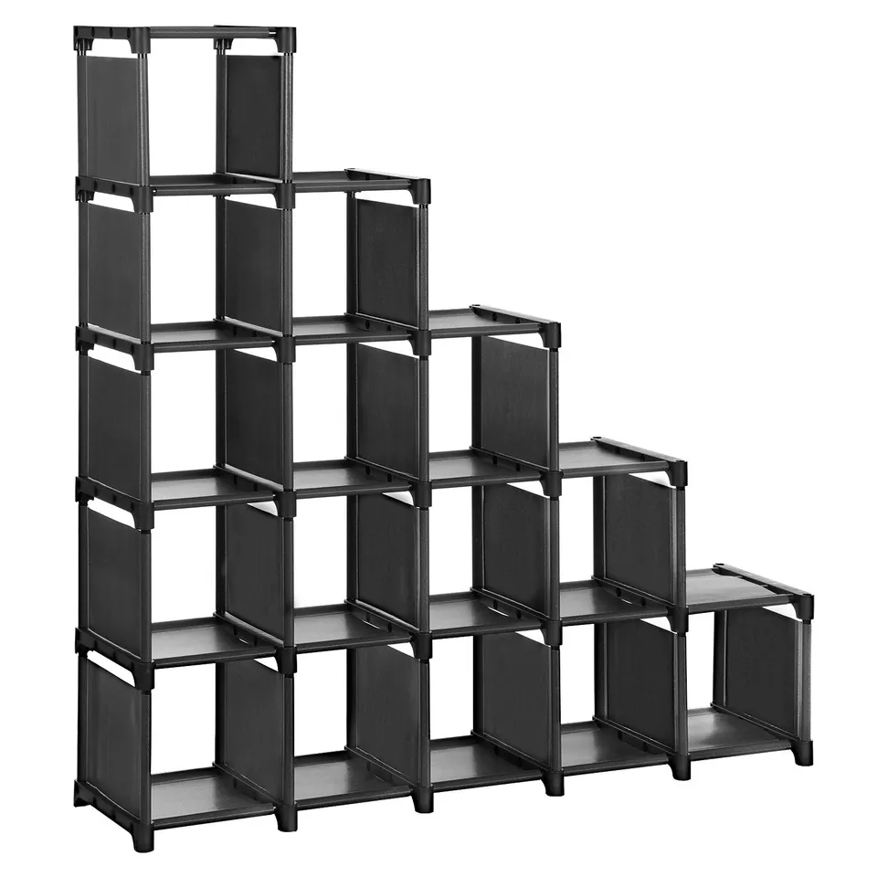 Songmics LSN44BK Scarpiera 16 Cubi Nera Componibile