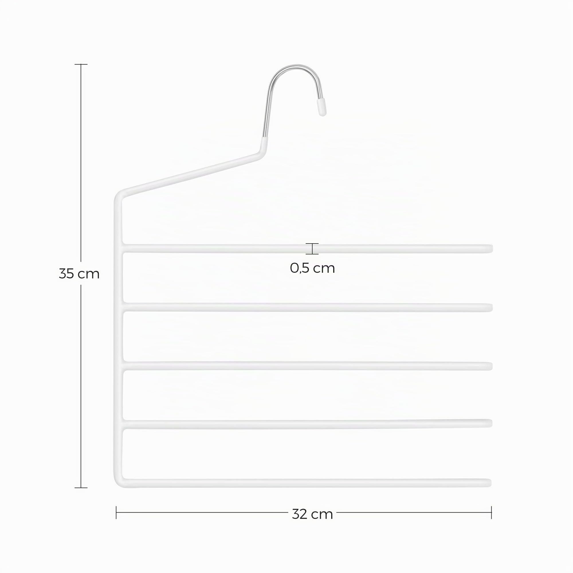 Songmics CRI034W02 grucce 5 barre bianche 4 pezzi antiscivolo