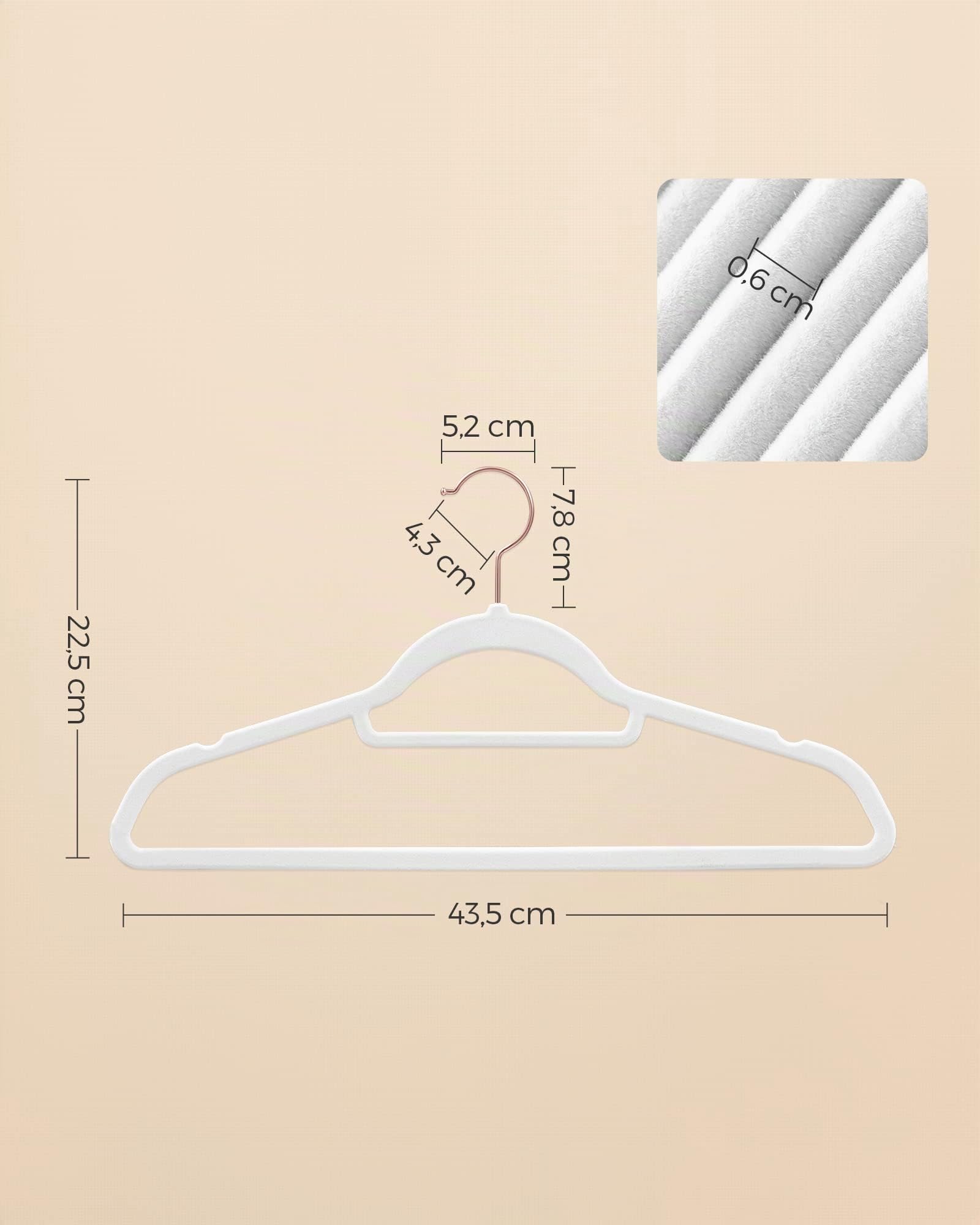 Songmics CRF021W01 grucce velluto bianche 30 pezzi