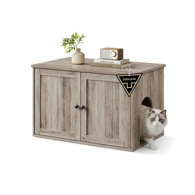 Songmics Home Mobile Lettiera Gatto Greige