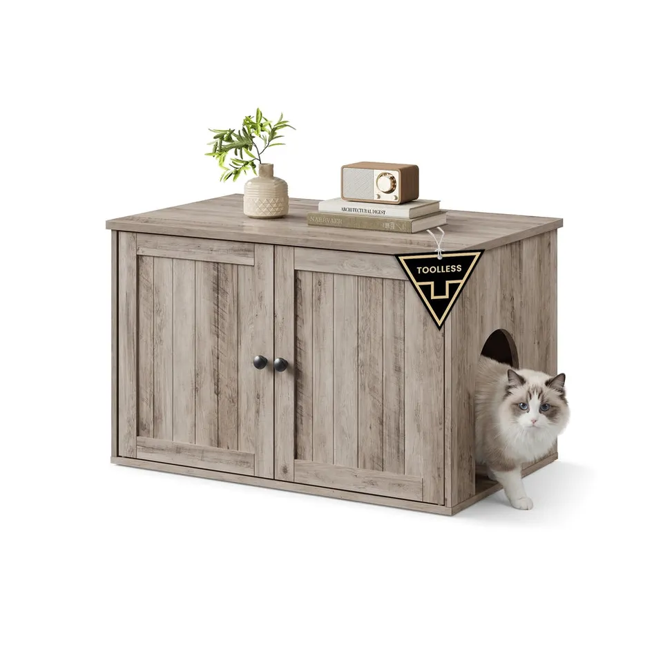 Songmics Home Mobile Lettiera Gatto Greige