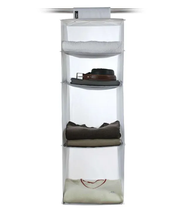 Domopak Living portatutto 4 scomparti bianco 33x33x103 cm