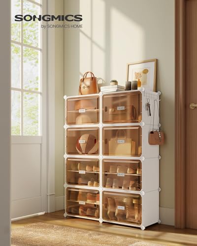 Songmics LPC054WH01 scarpiera 8 scomparti 32 paia ante