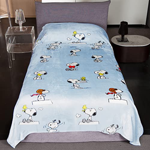 Lavatelli Kanguru Snoopy plaid singolo 130x230 cm grigio