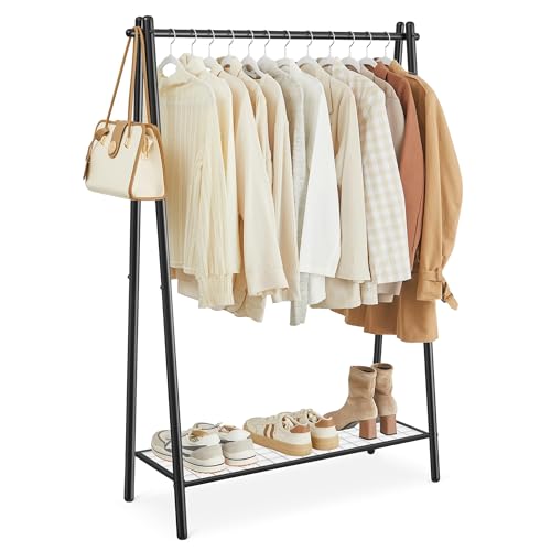 Songmics Stand Appendiabiti Acciaio con Ripiano 92,5 cm