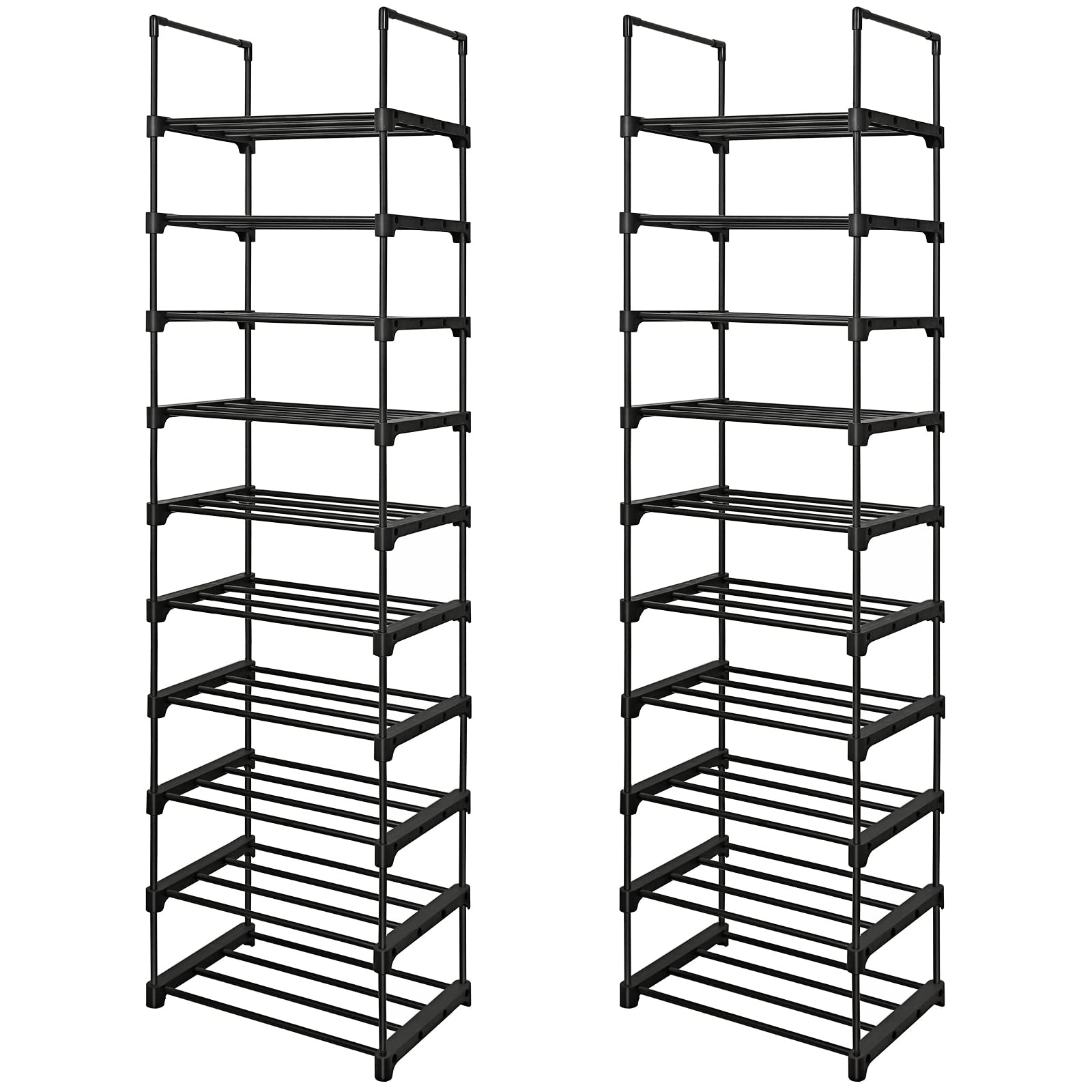 Songmics Scarpiera 10 Ripiani 45x30x174 cm Set da 2 Metallo
