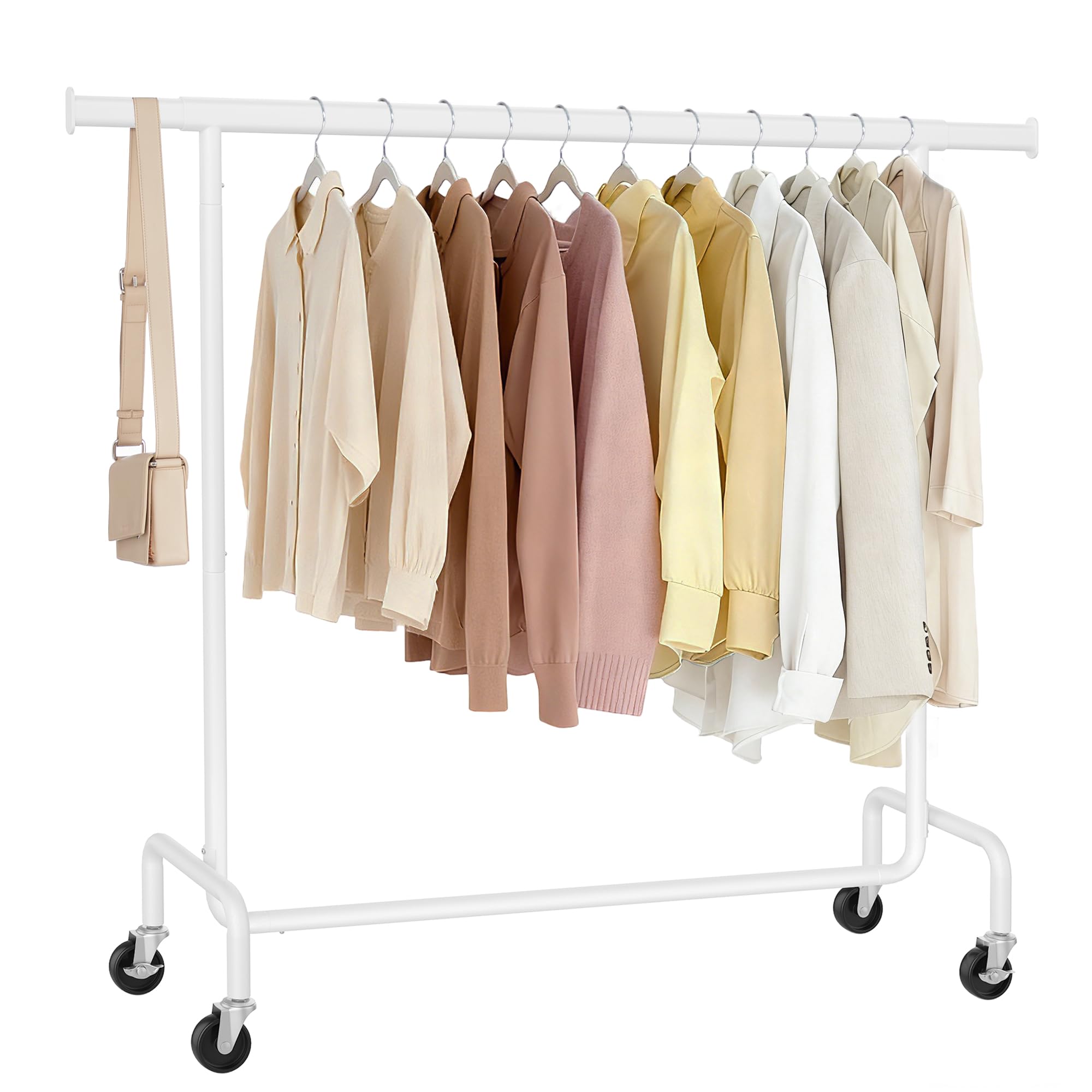 Songmics HSR011W01 Stand Appendiabiti Bianco Opaco 110-150 cm