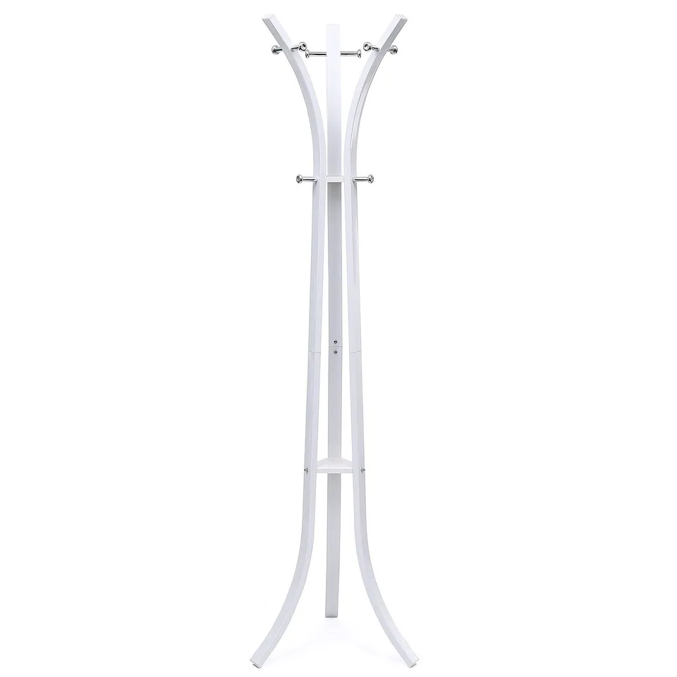 Songmics RCR01W Appendiabiti da Terra Bianco 9 Ganci 176 cm