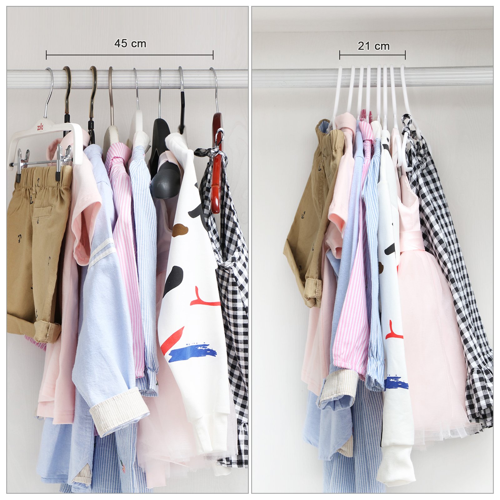 Songmics CRP06W-30 grucce bambini bianche set 30 salvaspazio