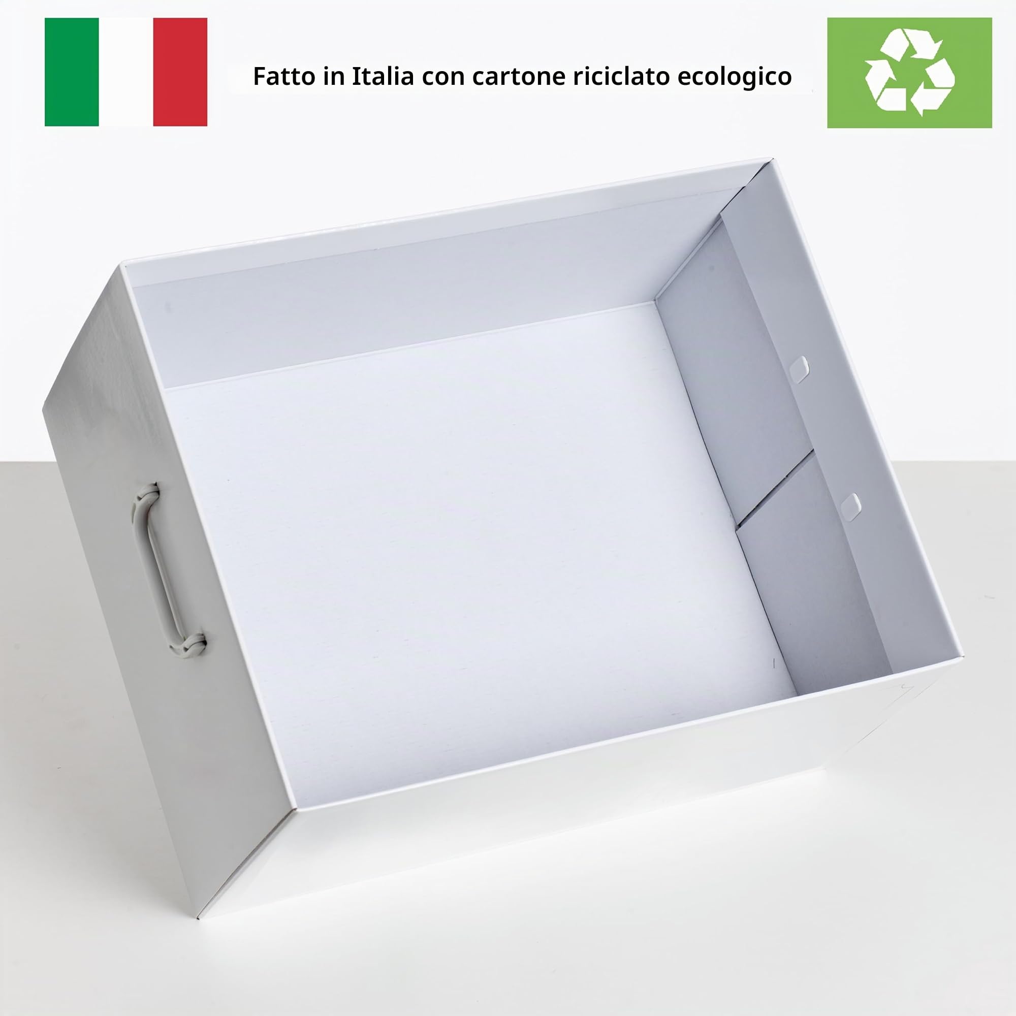 Lavatelli scatole armadio cartone 2 pezzi muschio bianco salvaspazio