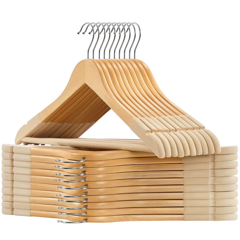 Songmics CRW012N02 grucce legno velluto 20 pezzi antiscivolo