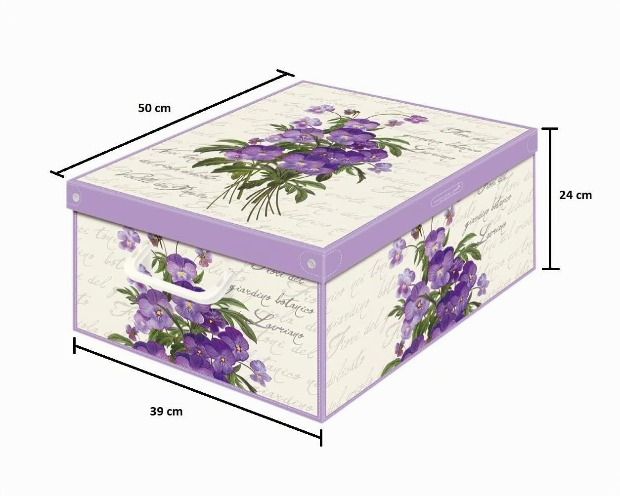 Lavatelli Scatola Armadio Grande Cartone Violetta 50x39x24