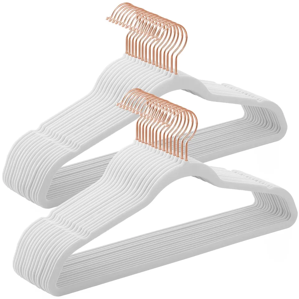 Songmics CRF026W30 grucce velluto 30 pezzi bianco oro rosa