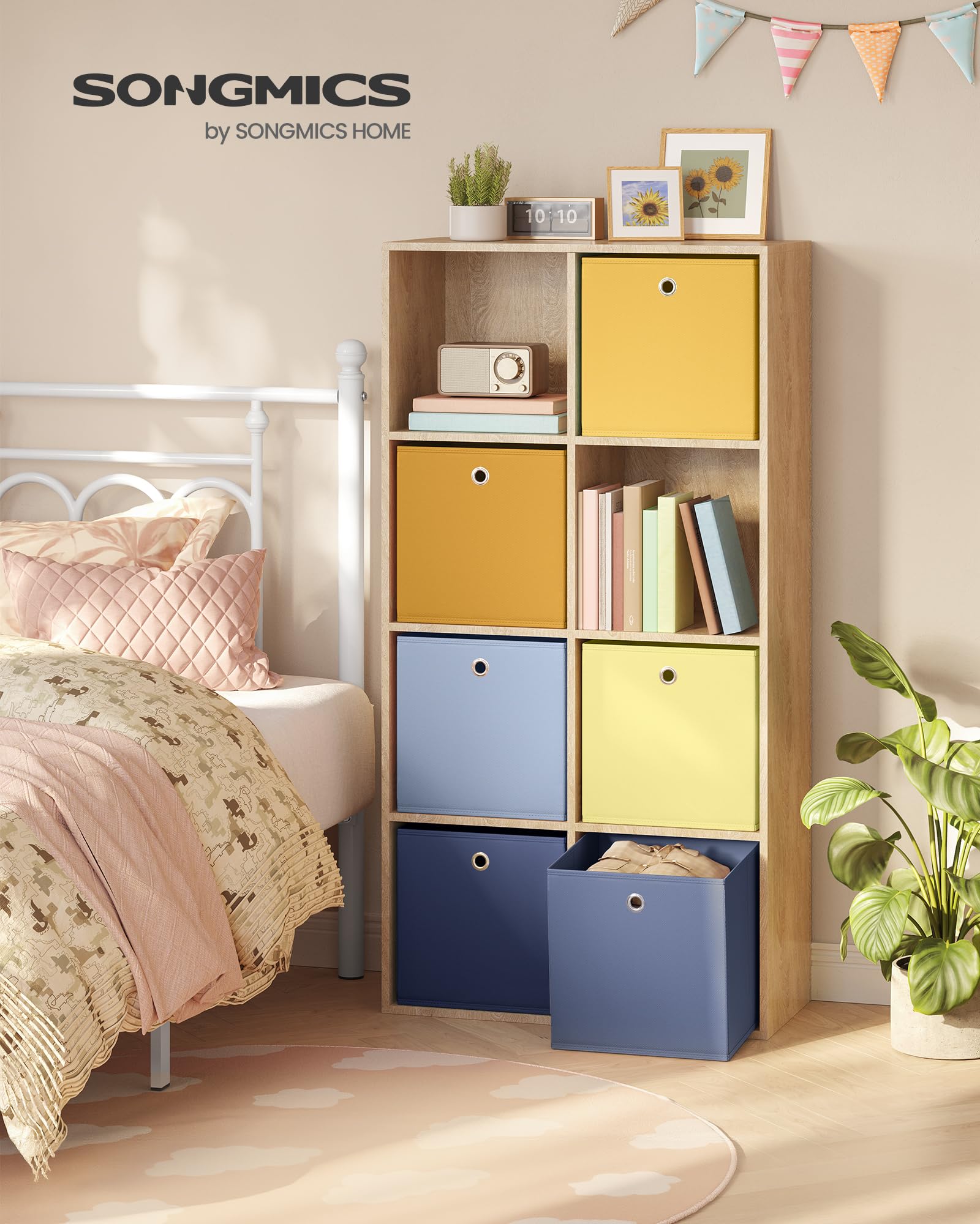 Songmics RFB233XA09 Scatole Tessuto 6 Pezzi 33 cm Colorate