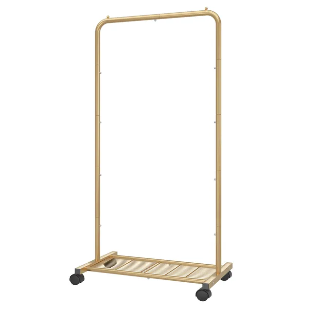 Simple Trending Standard stender appendiabiti oro con ruote