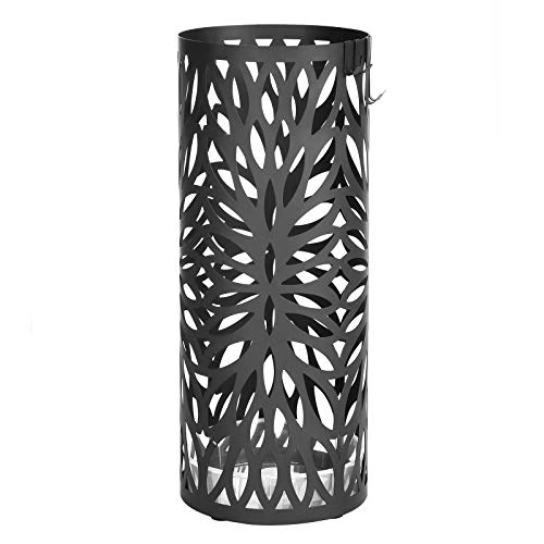 Songmics LUC20B portaombrelli metallo nero 19,5x49 cm