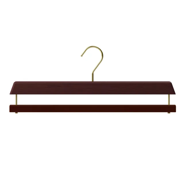 Mainetti Linea Legno gruccia pantaloni 38cm noce 5 pezzi