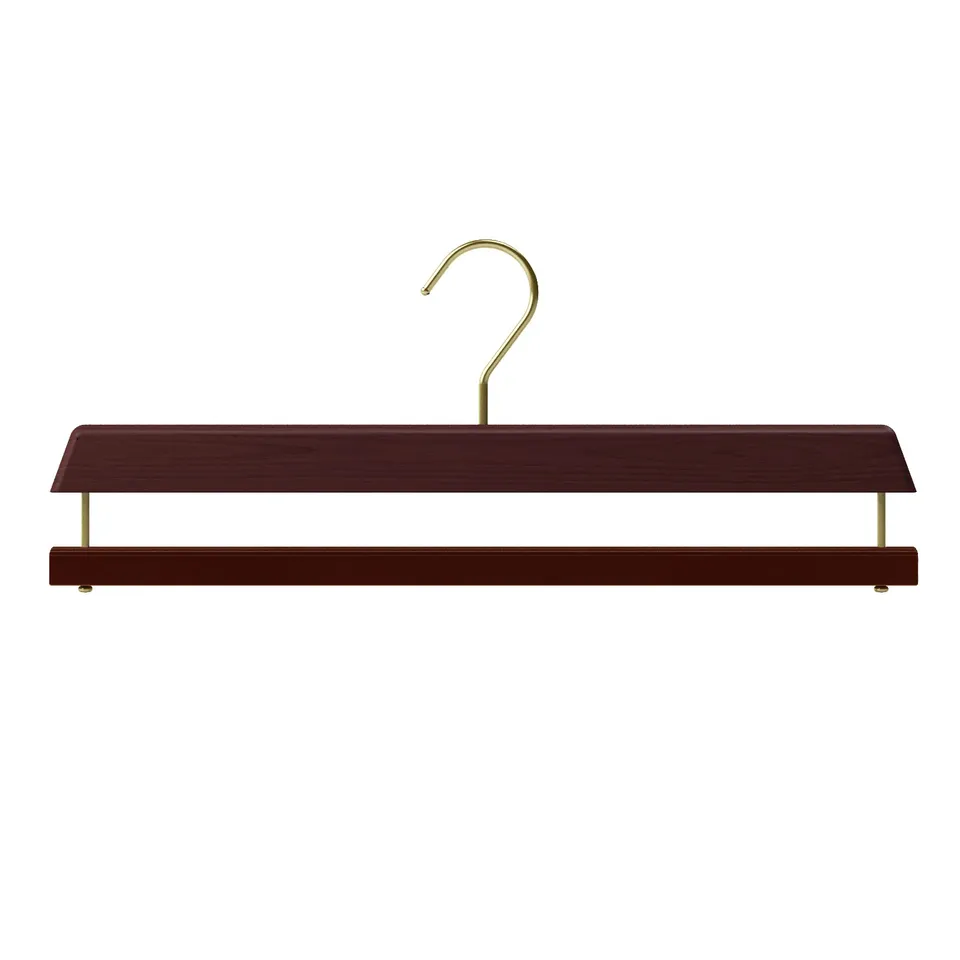 Mainetti Linea Legno gruccia pantaloni 38cm noce 5 pezzi