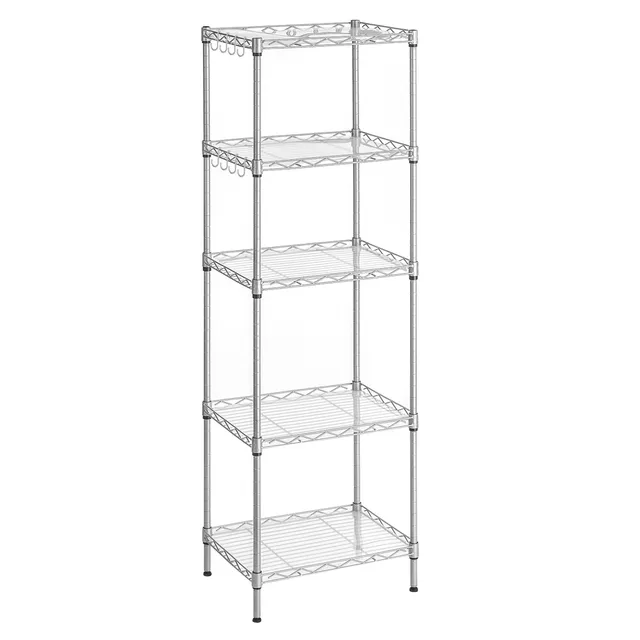 Songmics LGR115E01 scaffale cucina 5 ripiani argento