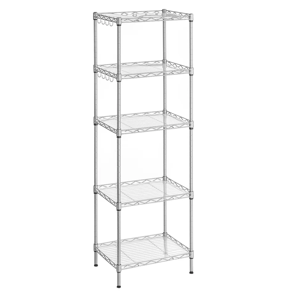 Songmics LGR115E01 scaffale cucina 5 ripiani argento
