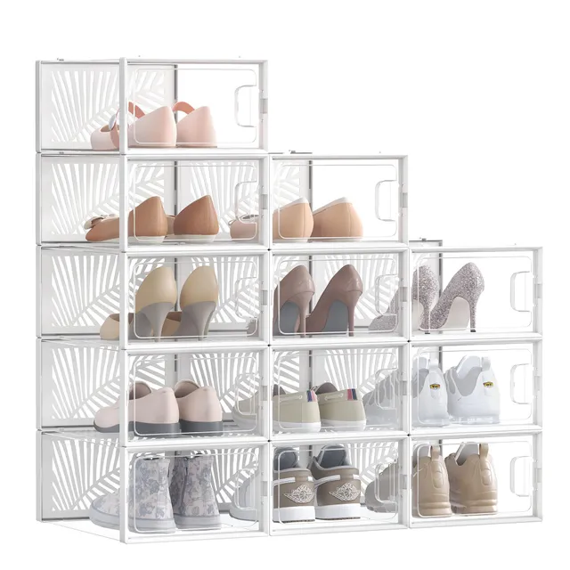 Songmics LSP106W12 Scatole Scarpe Trasparenti Set 12 Pezzi Taglia 44