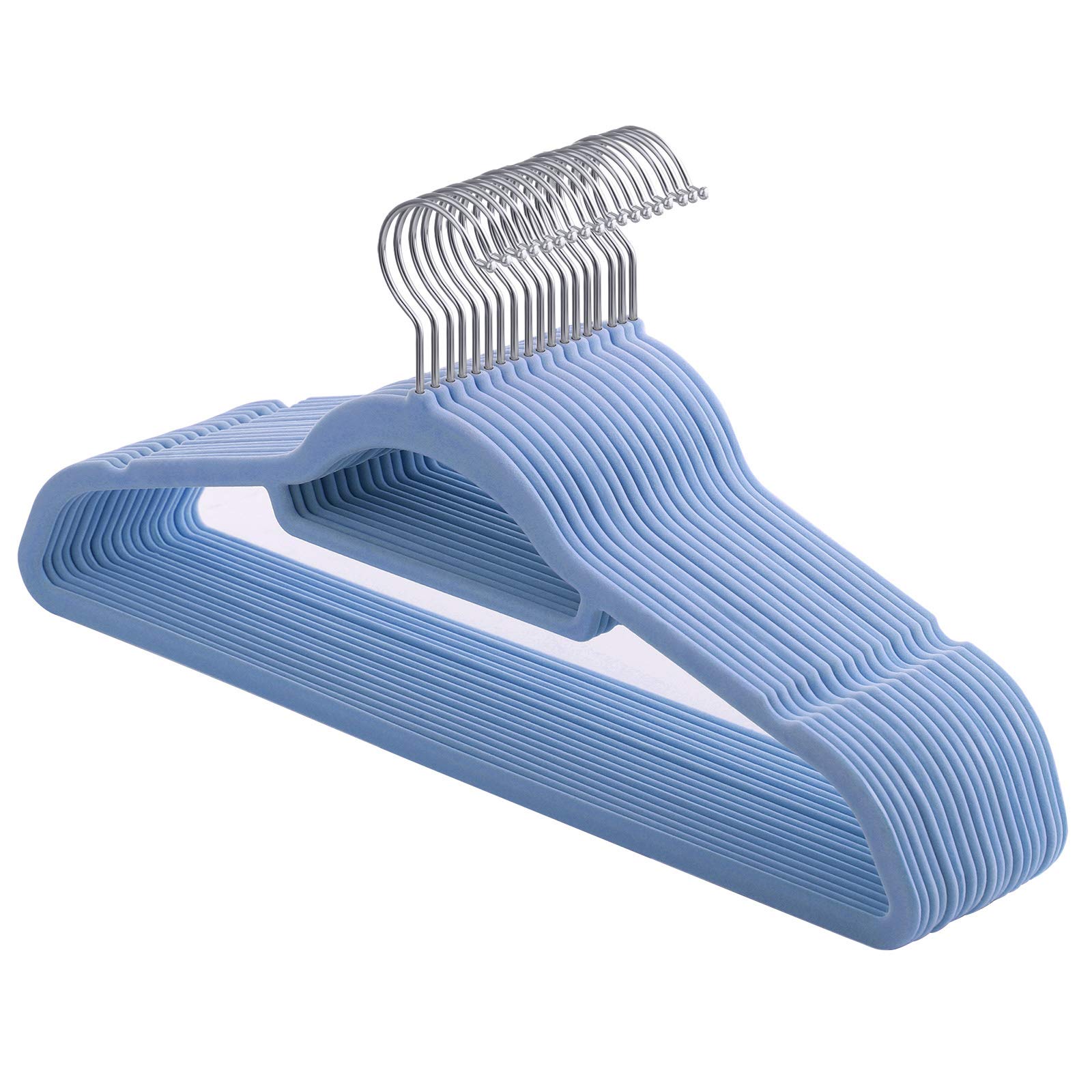 Songmics CRF20N grucce vellutate blu chiaro 20 pezzi