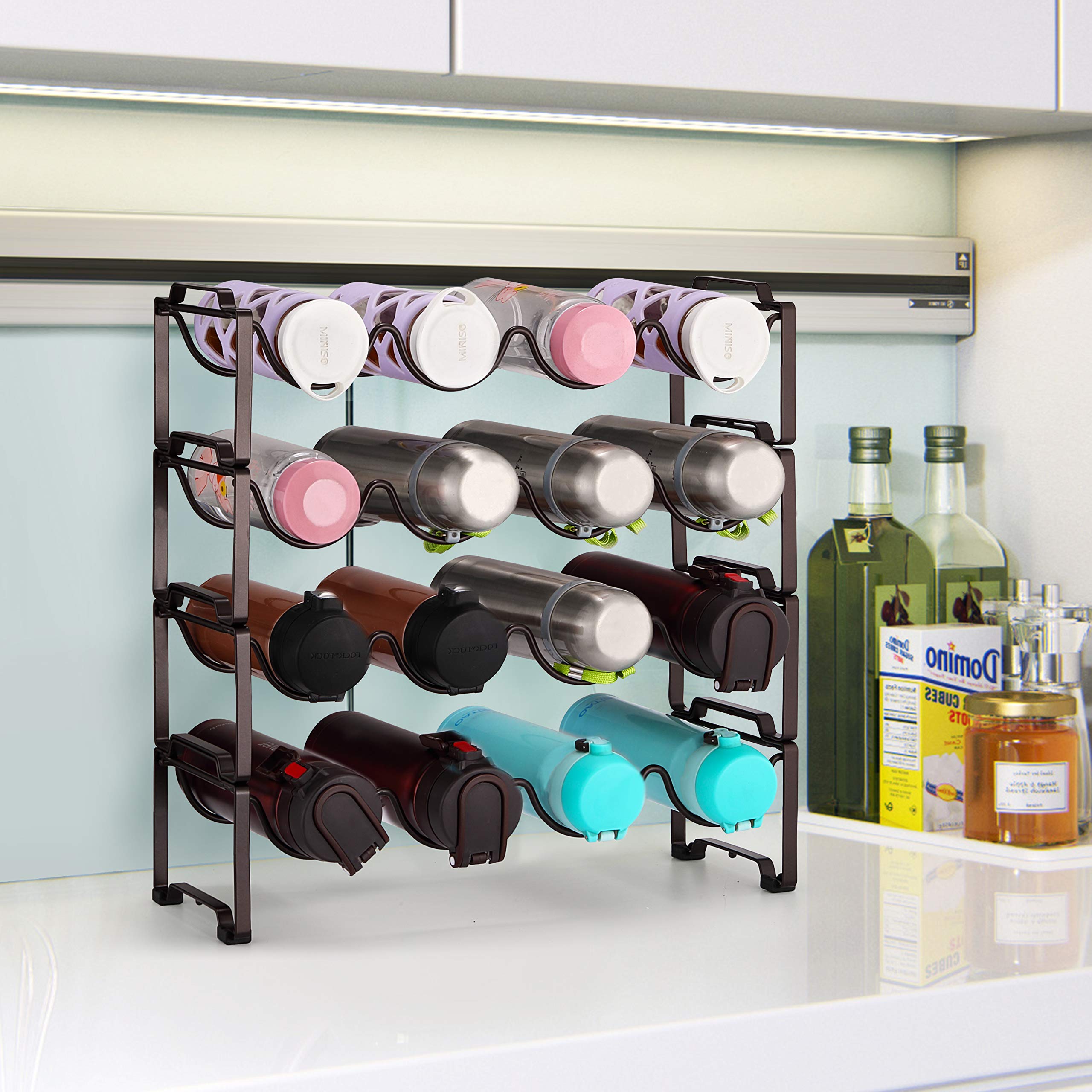 Simple Trending 4-Tier portabottiglie vino bronzo 16 posti