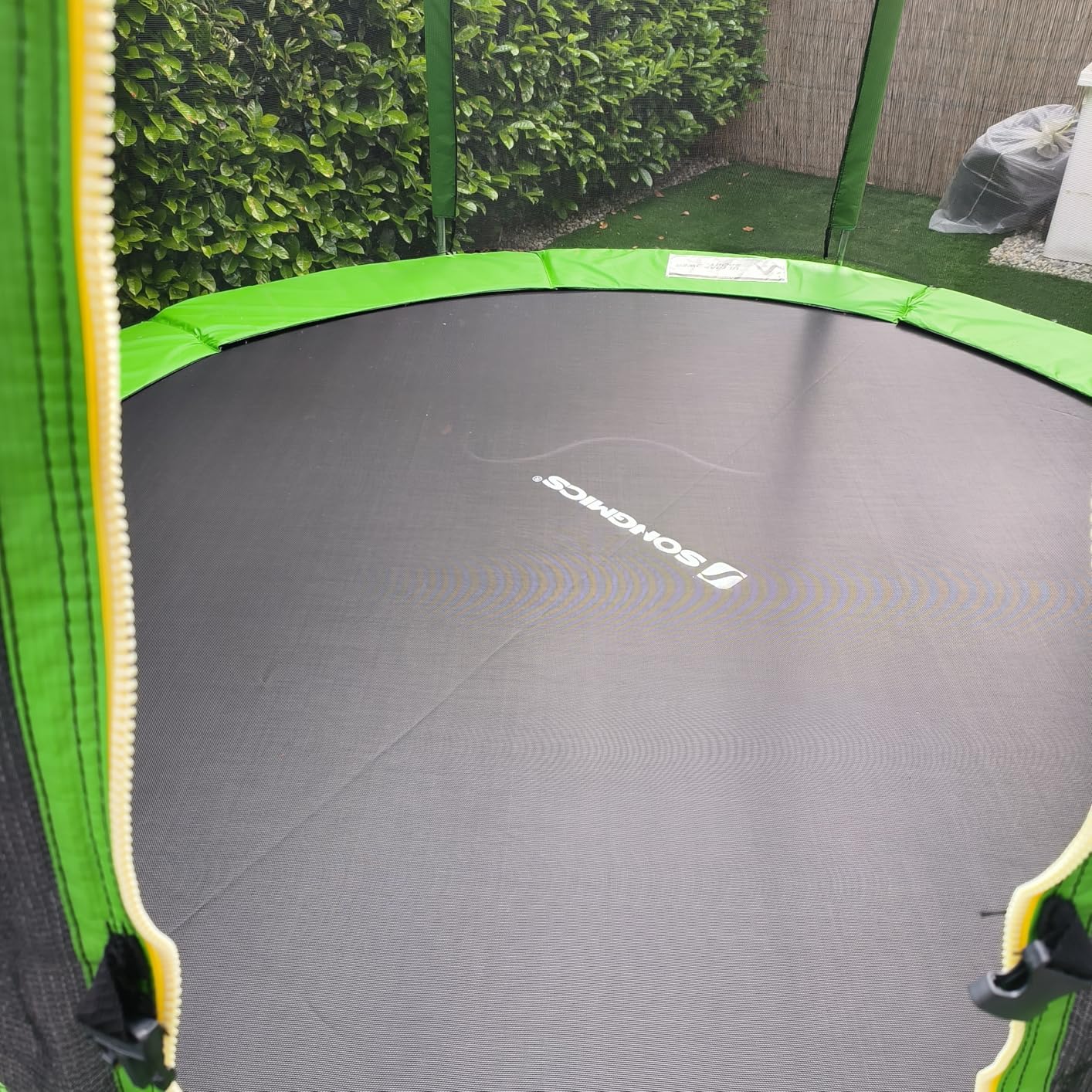 Songmics Tappeto Trampolino Ricambio Telo Ø 202 cm Nero