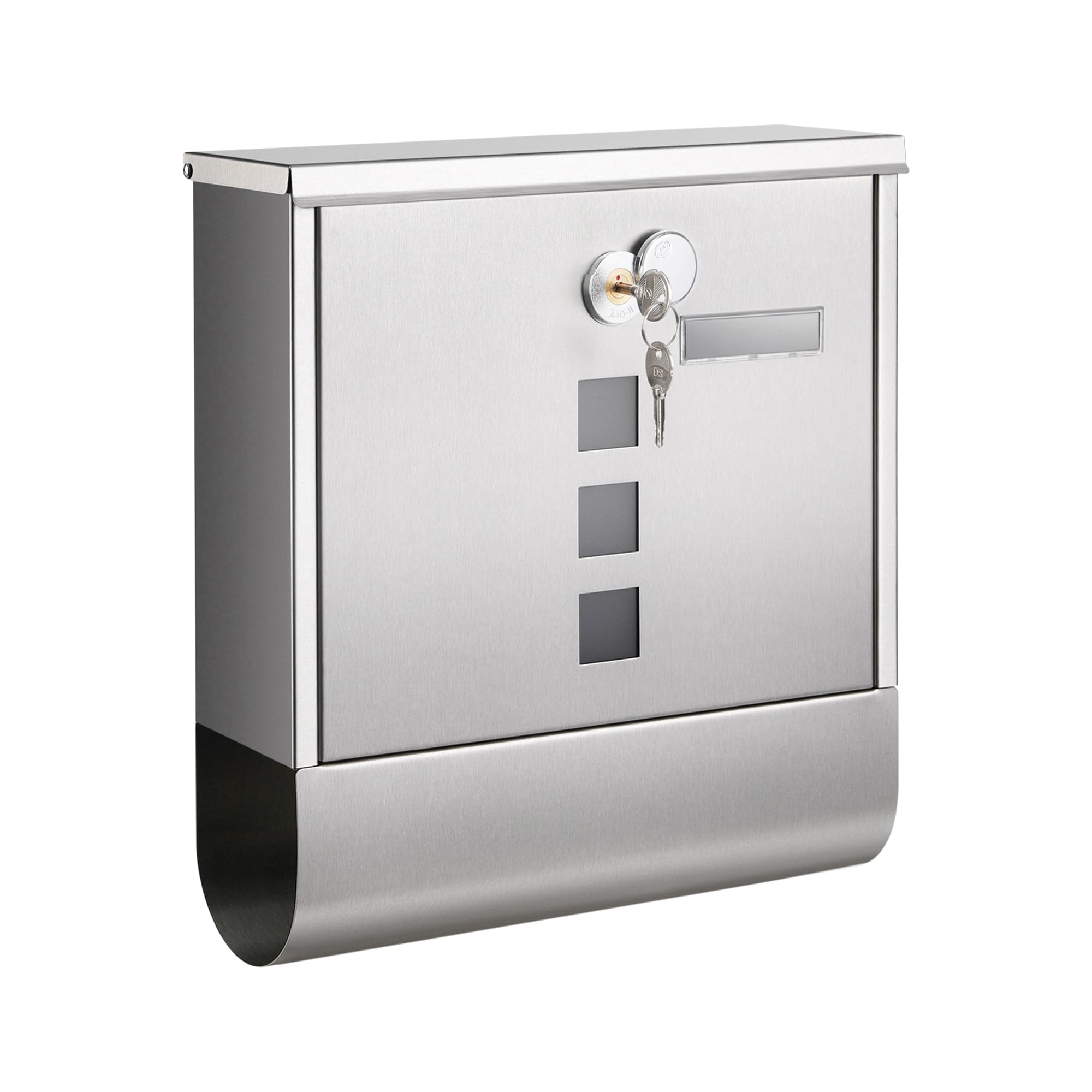 Songmics cassetta postale acciaio nera A4 30,8x33,8 cm