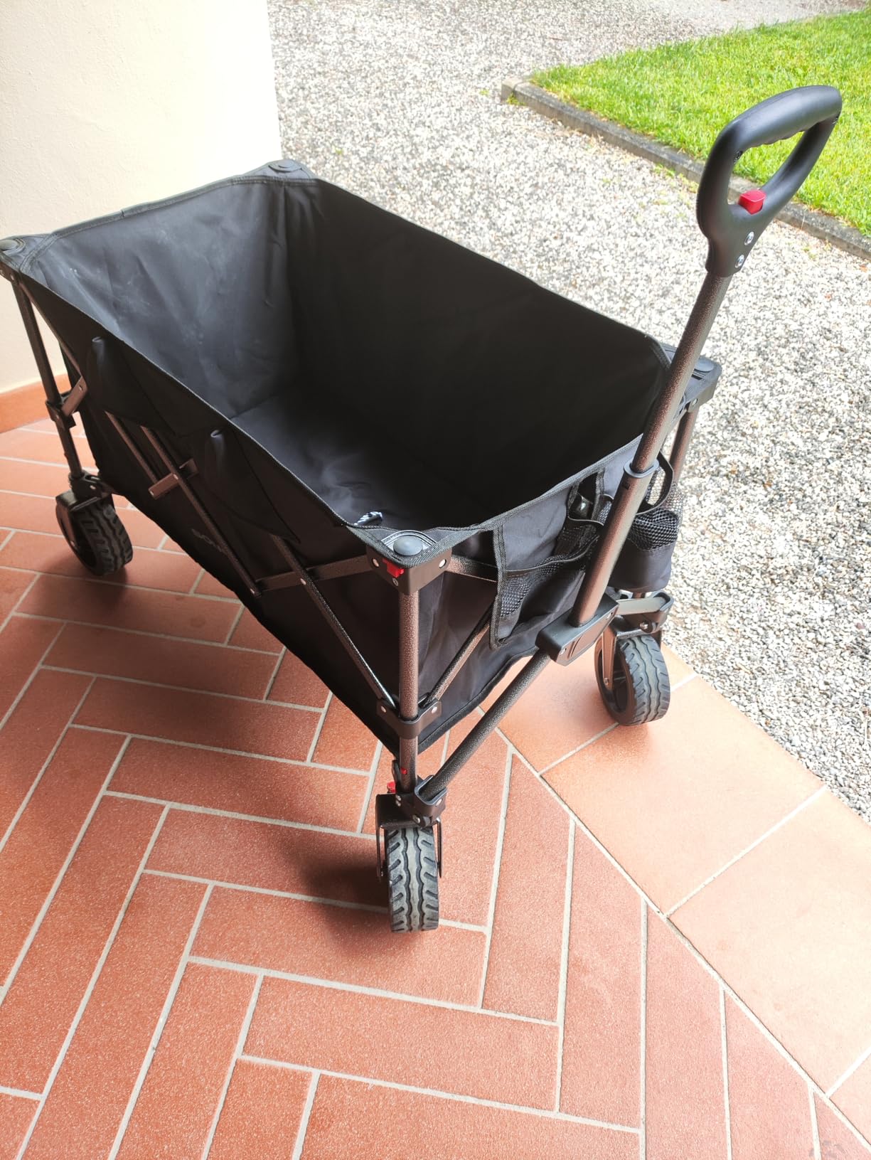 Songmics GFW115B01 carrello spiaggia pieghevole nero 150L 150 kg