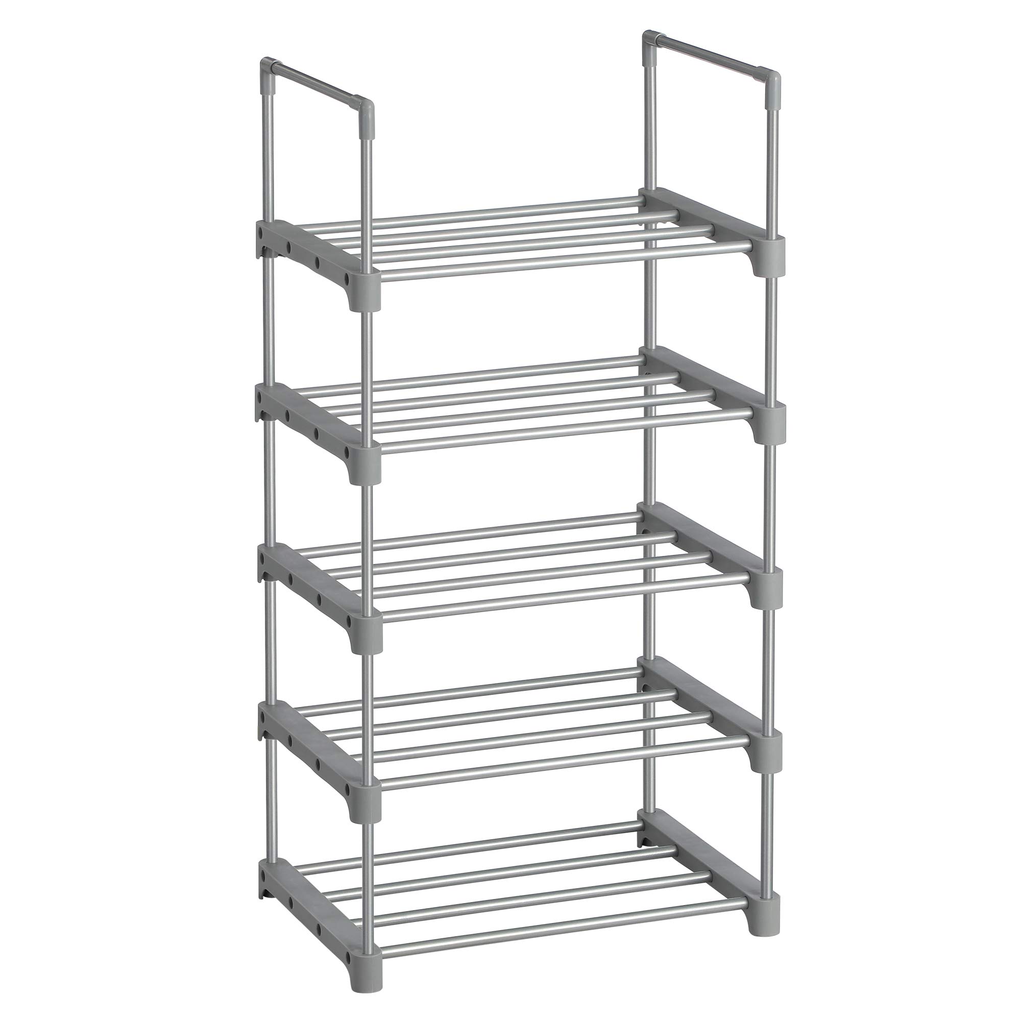 Songmics LSA005G02 scarpiera 5 ripiani grigia
