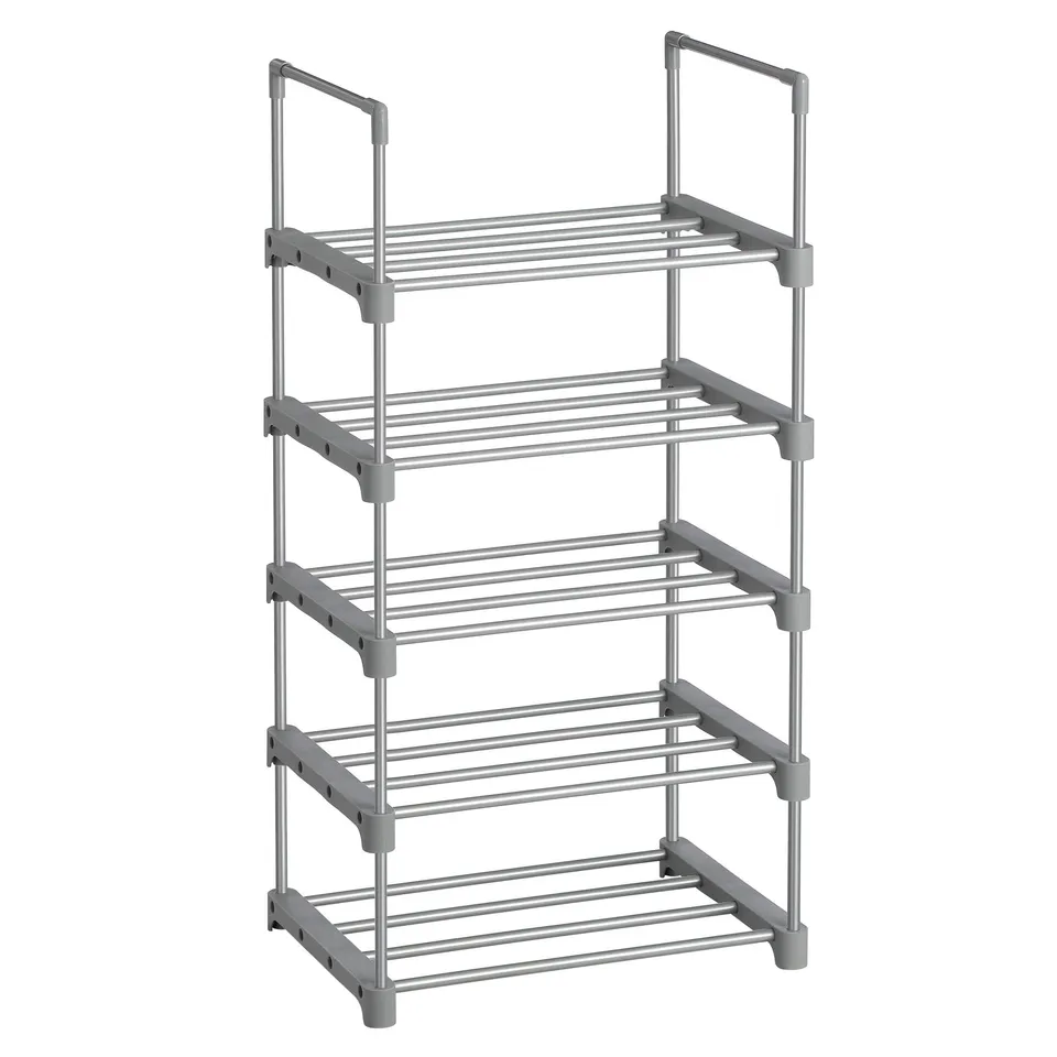 Songmics LSA005G02 scarpiera 5 ripiani grigia