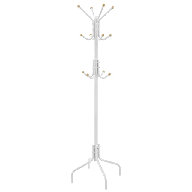 Songmics RCR031W01 Appendiabiti da Terra Bianco 12 Ganci