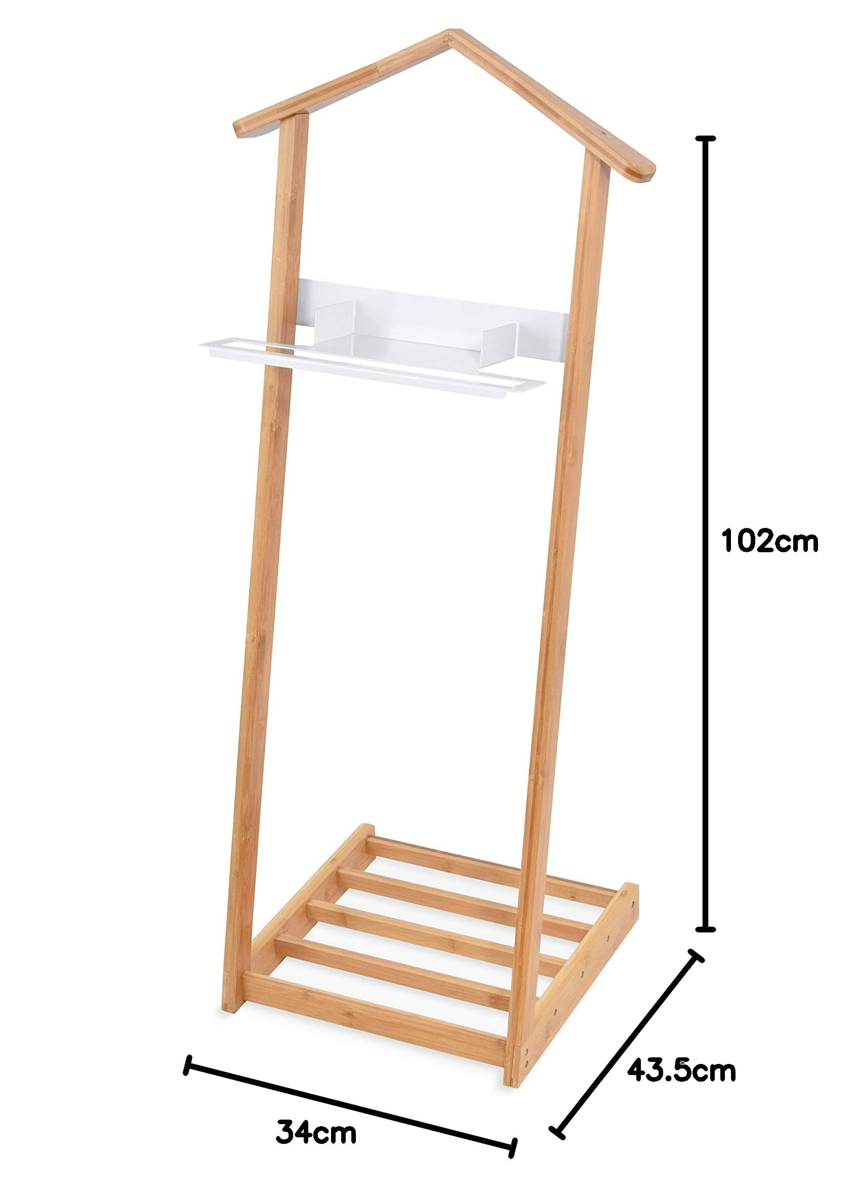 Domopak Living indossatore bamboo 43,5x34x102 cm metallo