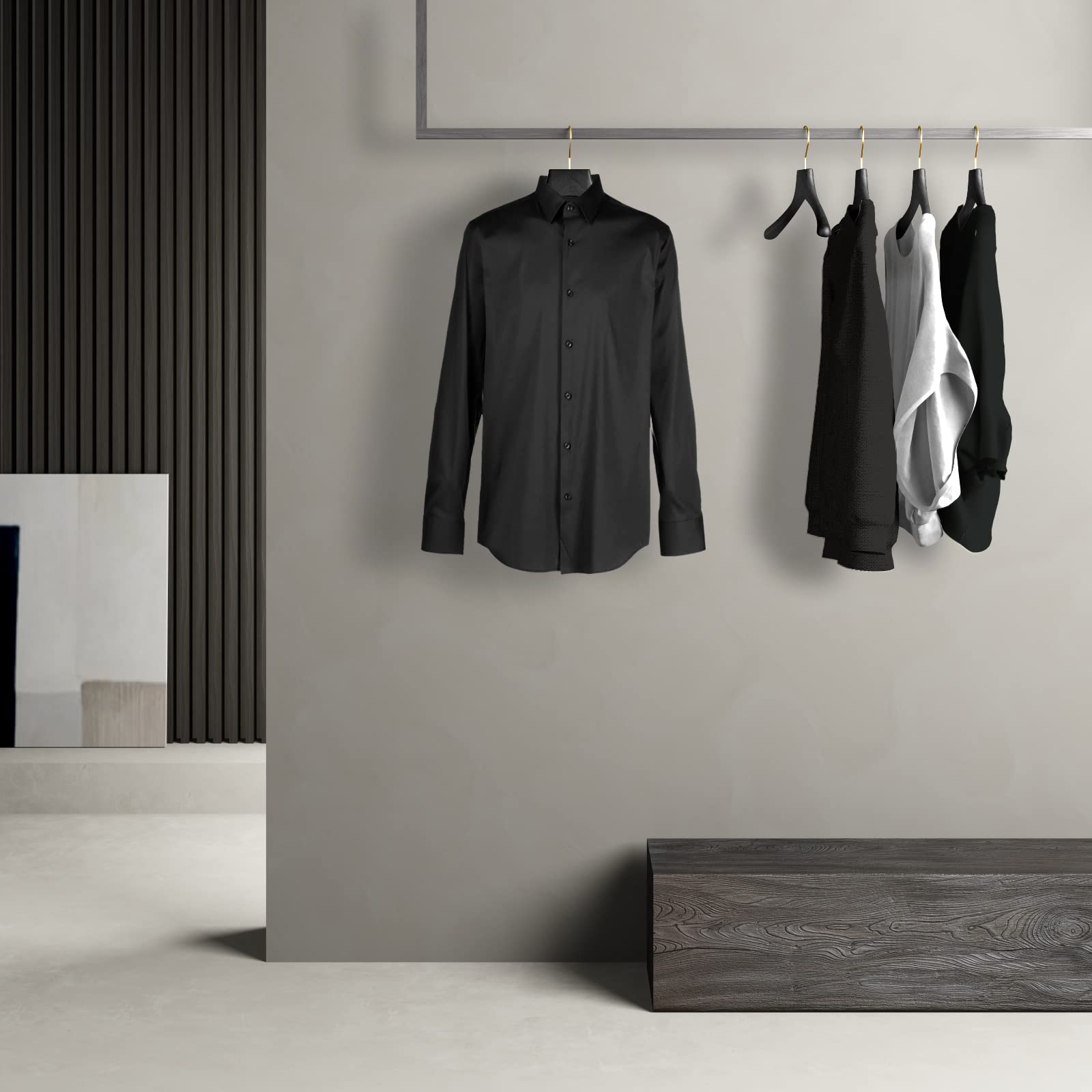 Mainetti Linea Legno Top Camiceria grucce wengè 39 cm 5 pezzi salvaspazio
