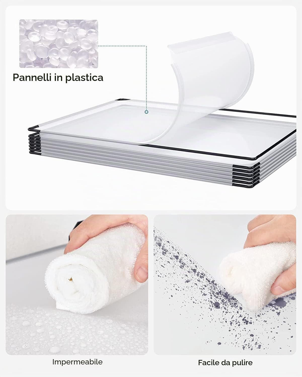 Songmics LPC445W02 Scarpiera 15 Cubi Bianco Componibile