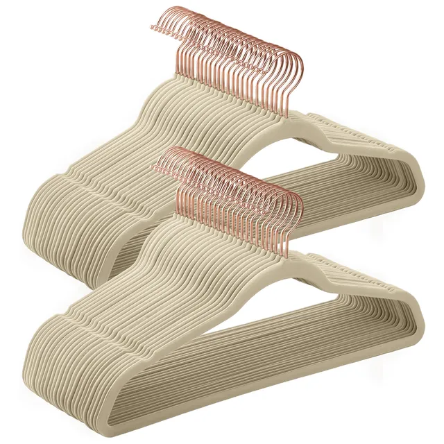 Songmics CRF026K50 Grucce Velluto 50 Pezzi Beige Salvaspazio