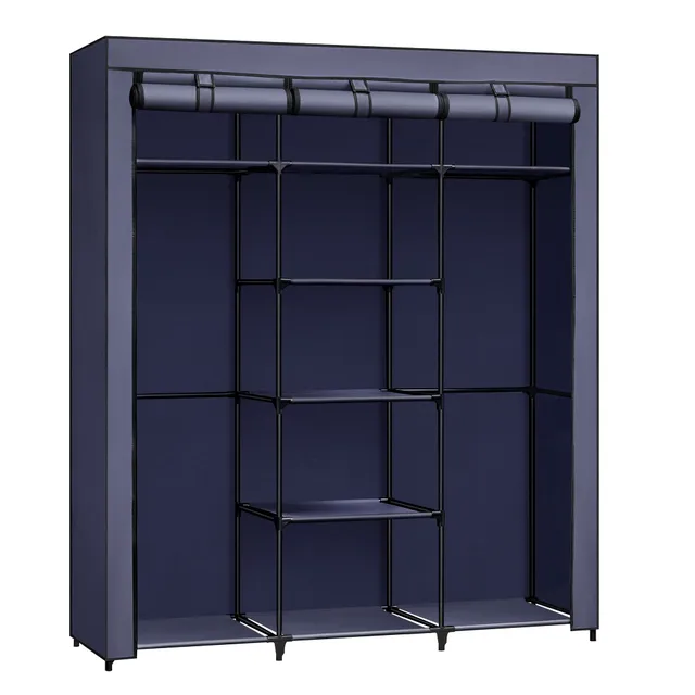 Songmics Armadio in Tessuto 45x150x175 cm 2 Barre Antipolvere
