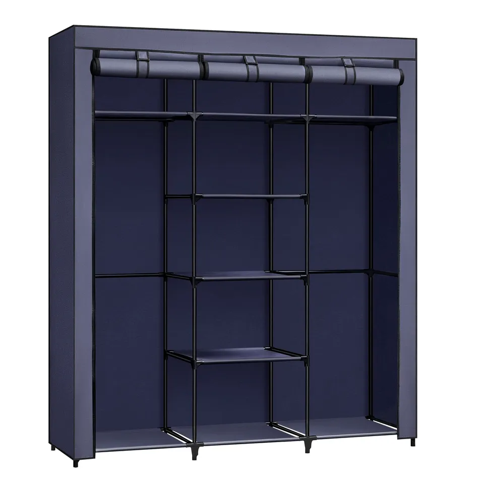 Songmics Armadio in Tessuto 45x150x175 cm 2 Barre Antipolvere