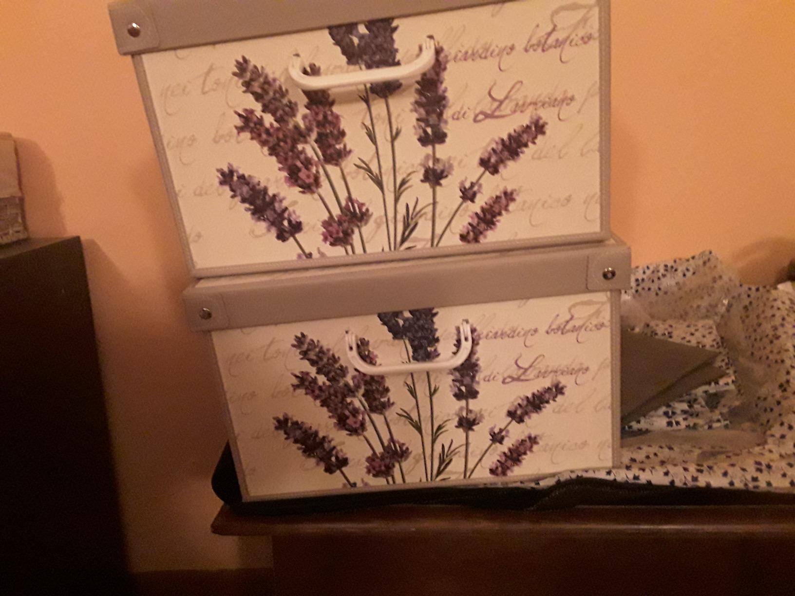 Lavatelli scatola cartone piccola fiori ortensie 25x35x17,5 cm