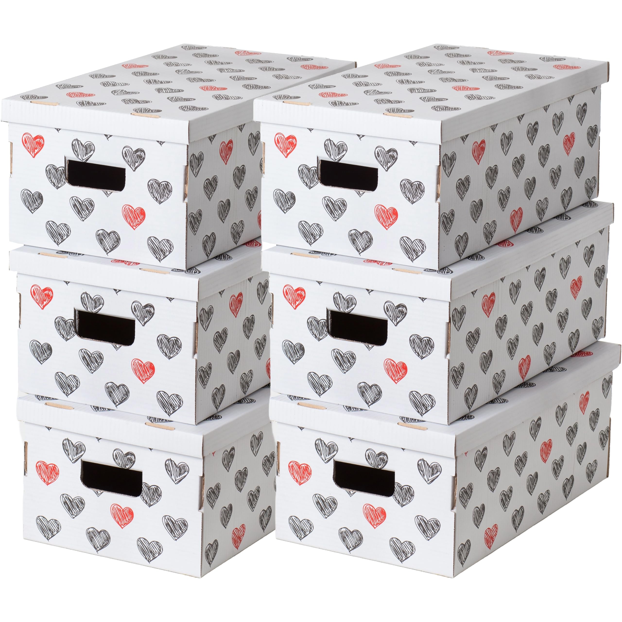Lavatelli Flowers set 6 scatole cartone grigio 29x51x20