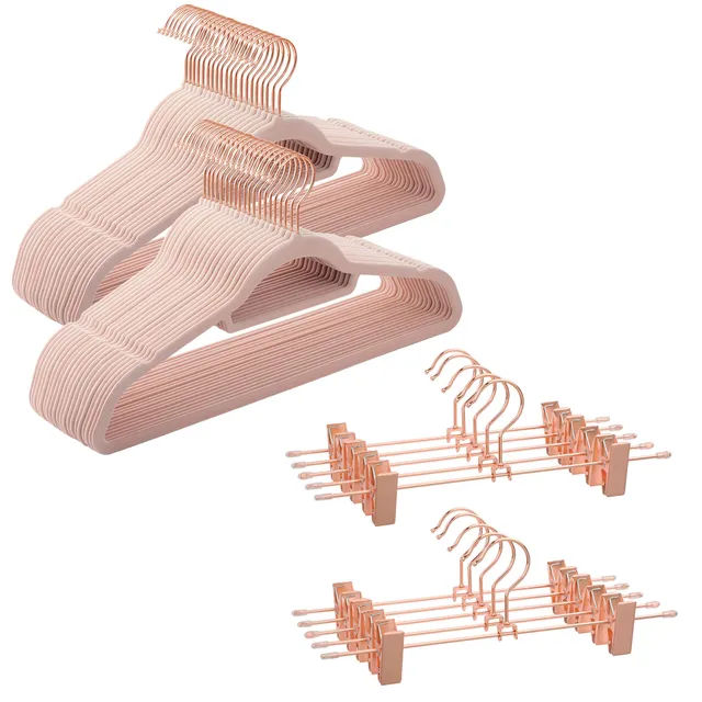 SONGMICS Grucce Velluto con Pinze 60 Pezzi Rosa