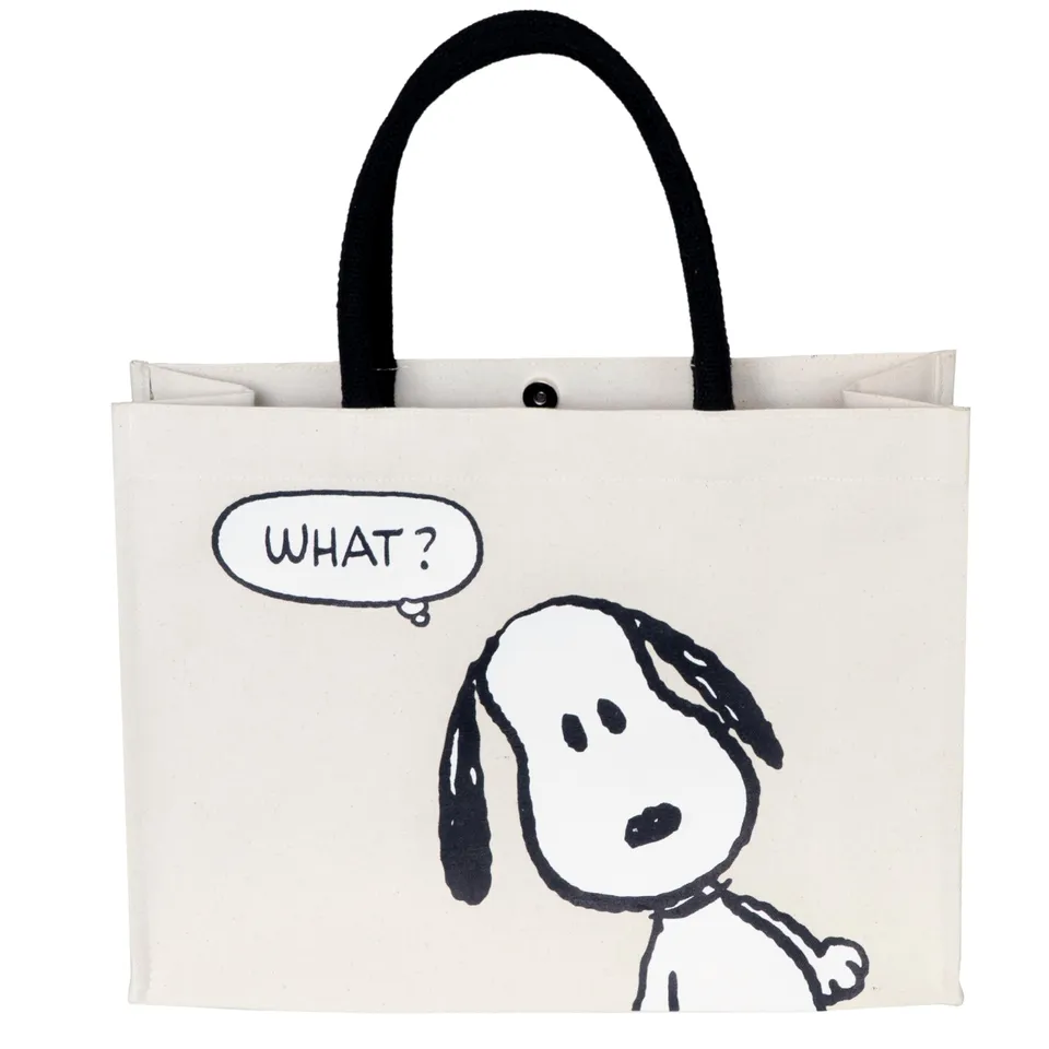 Lavatelli Snoopy Tote Bag Shopper Cotone con Tasca Interna