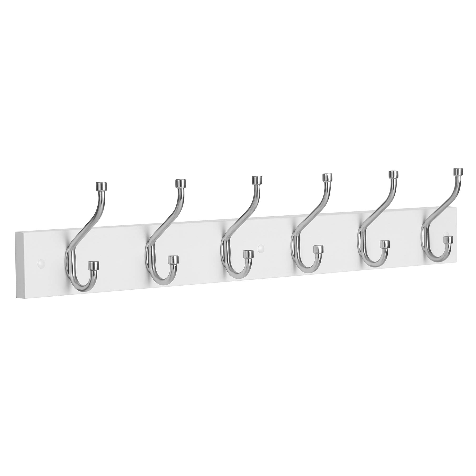 Songmics LHR026E01 appendiabiti da parete bianco 6 ganci metallo
