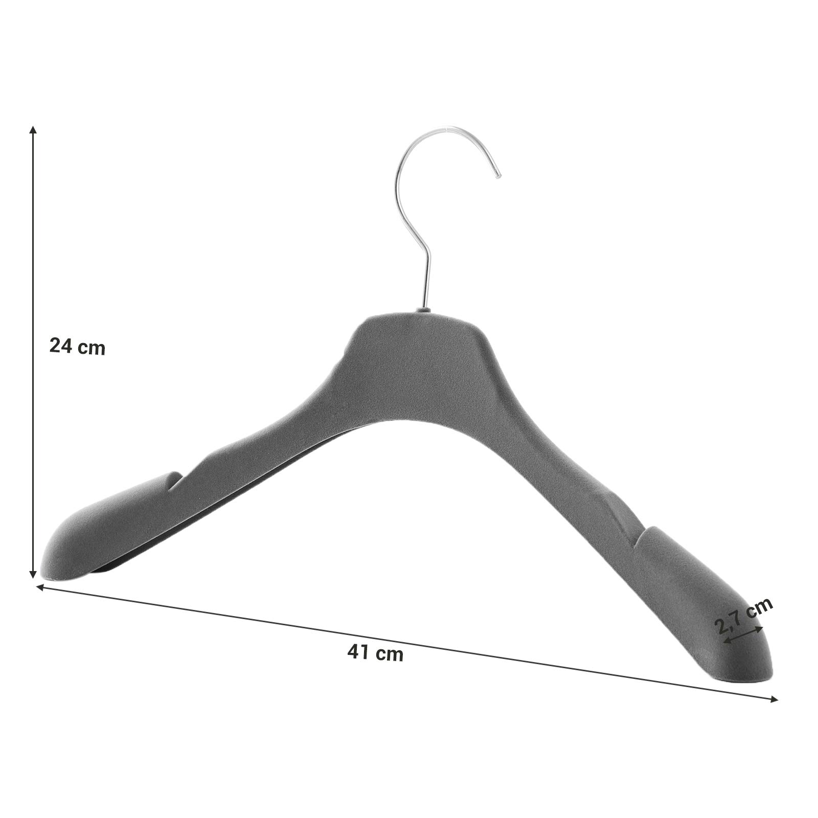 Songmics CRF22G10 Grucce Vellutate Grigio 10 Pezzi Antiscivolo