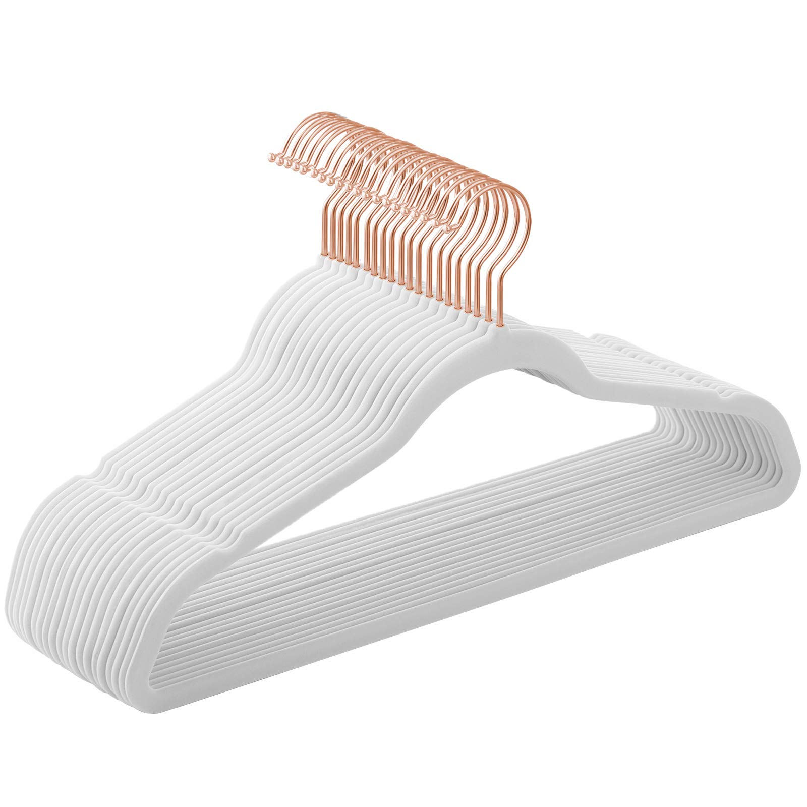 Songmics CRF026W01 grucce velluto 20 pezzi bianche